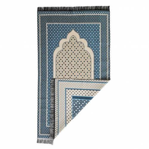 Hira Pamuk Seccade ��zg� Sa�akl� Mavi