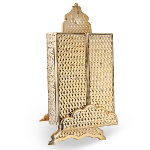 21x28 Cm Plastik Ayakl� Swarovski Ta�l� Kuran Kab� - Gold